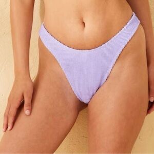 Pucker Textured low rise High Leg Cheeky Bikini Bottom Wild Fable
